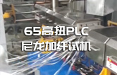 65高扭+PLC，尼龍加纖雙螺桿造粒機(jī)試機(jī)
